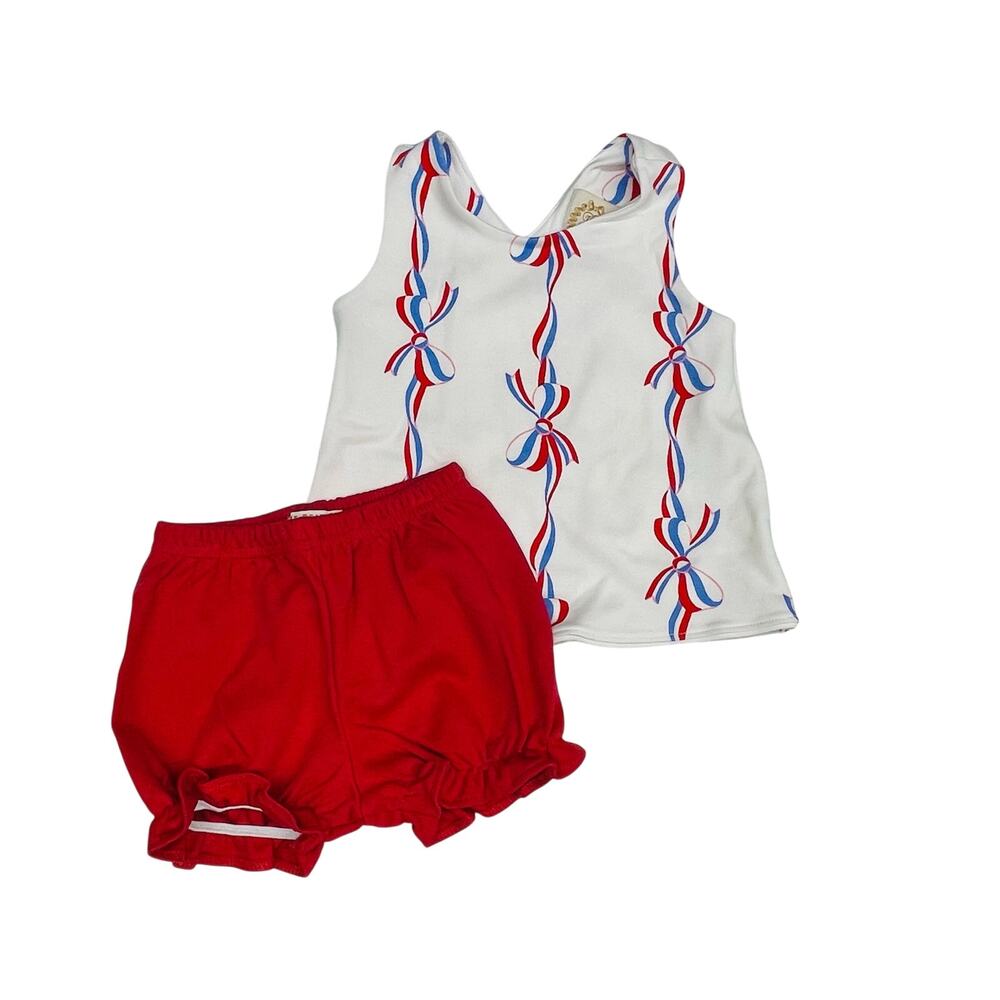 The Beaufort Bonnet Company Red and White Kids Matching Set